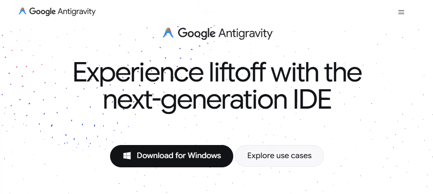 Antigravityのホームページ